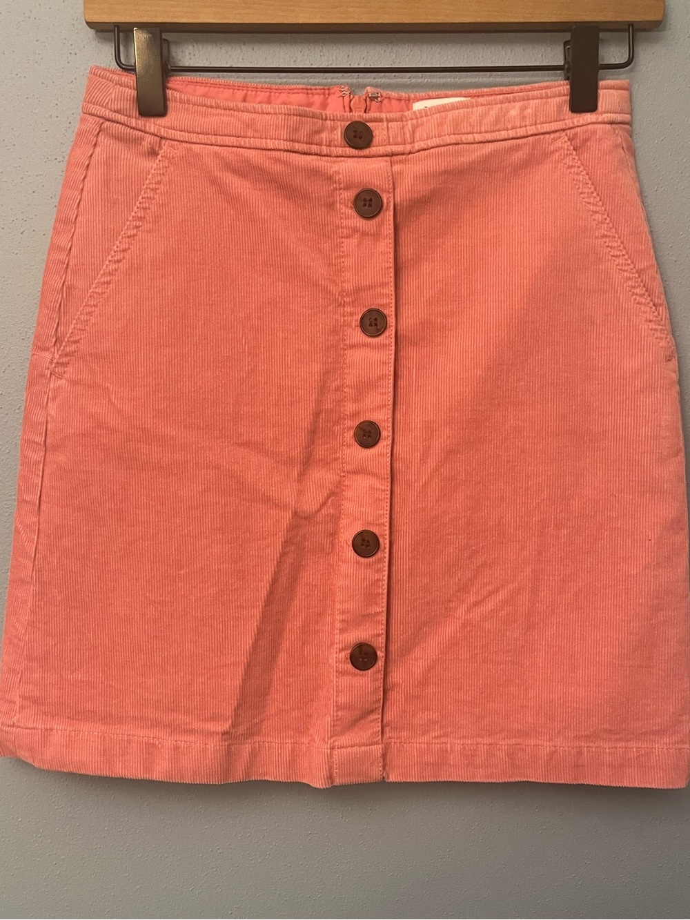 J. Crew Button-Front Corduroy Mini Skirt